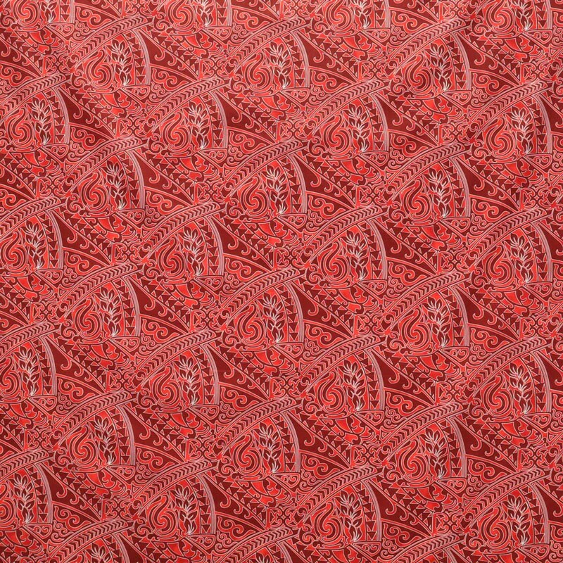 1 Yard Traditional Polynesian Tattoo Triangle Formation Poly Cotton Fabric 45 Inch Width