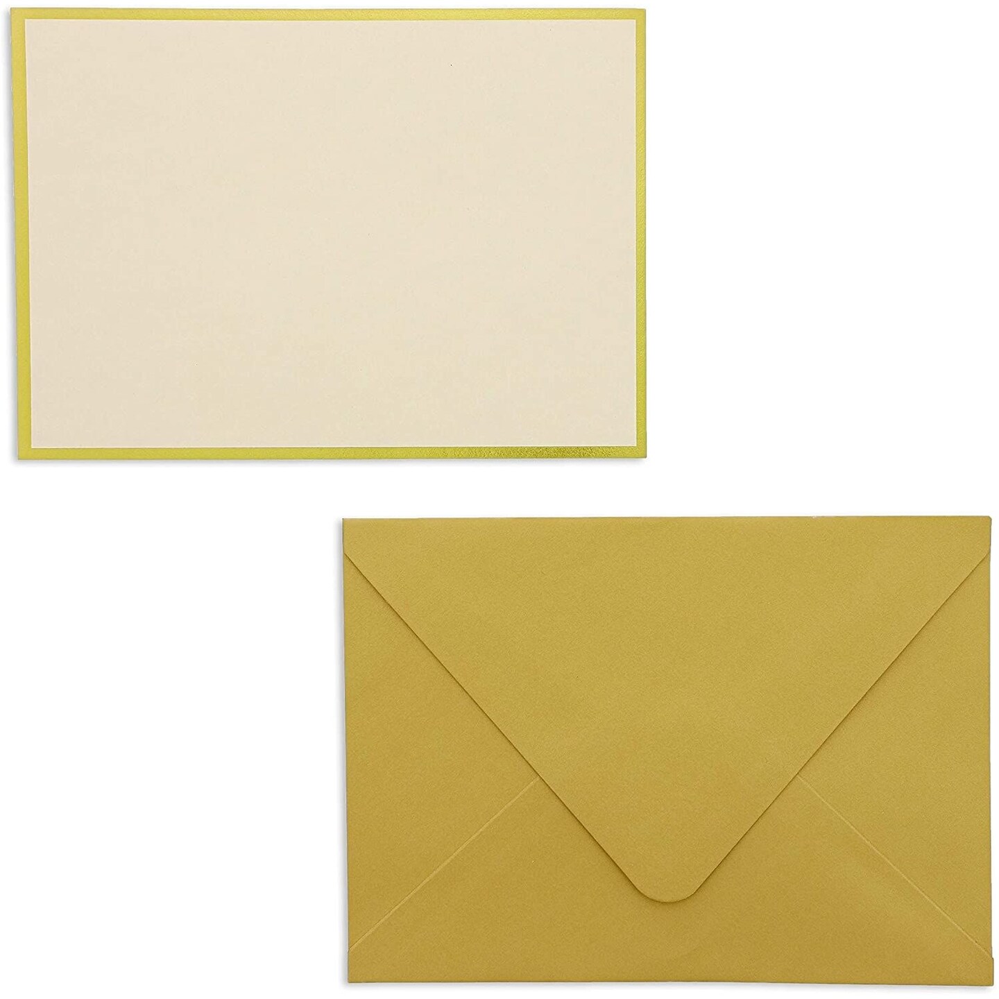 48 Pack Blank Invitation Cards and Envelopes for Thank You Note, Gold Foil Border, 4 x 6 Inch