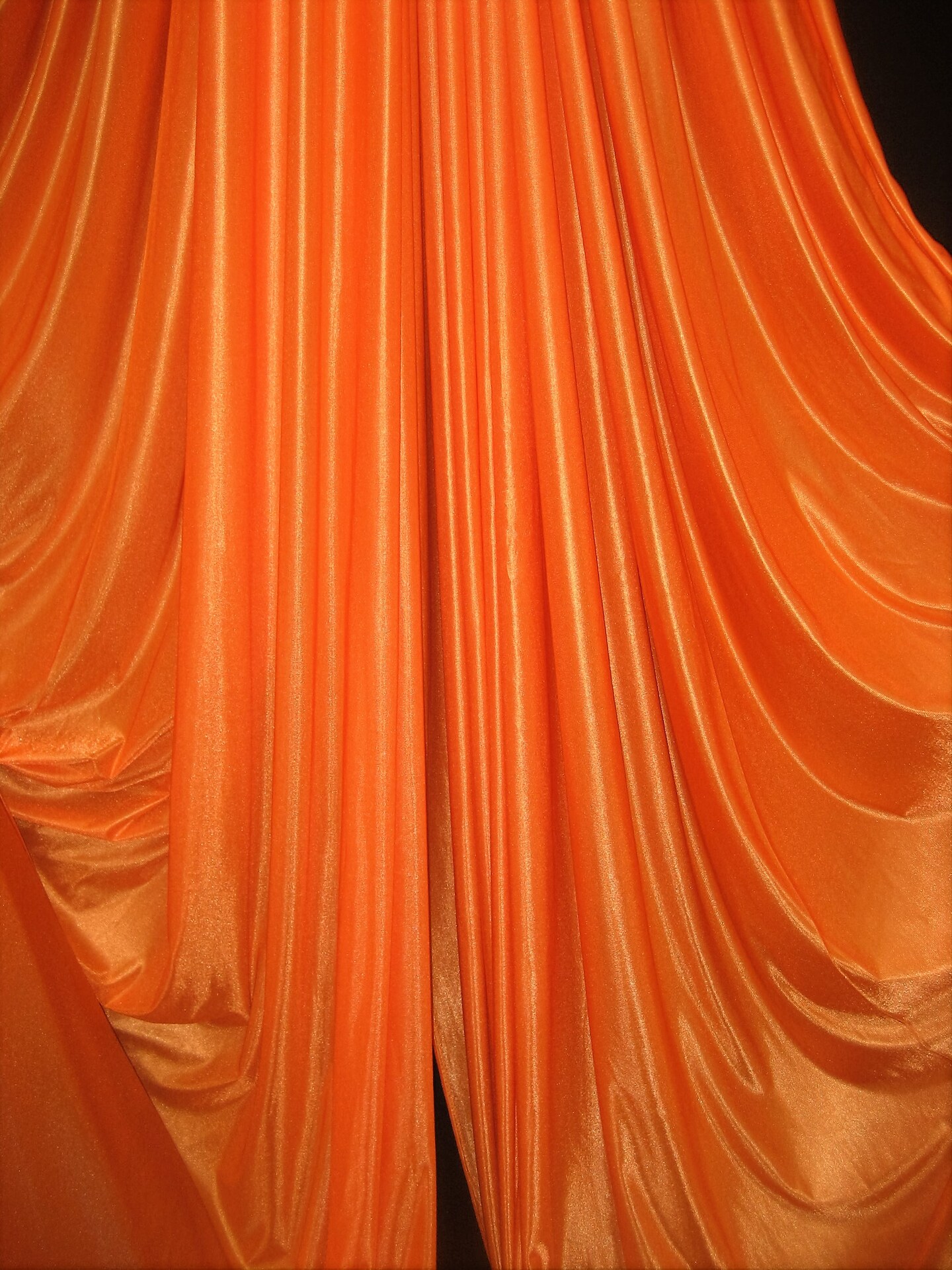 1 Yard Orange Low Stretch Polyester Fabric Extra Wide &#x26; Durable 108&#x2033;-120&#x2033; Wide