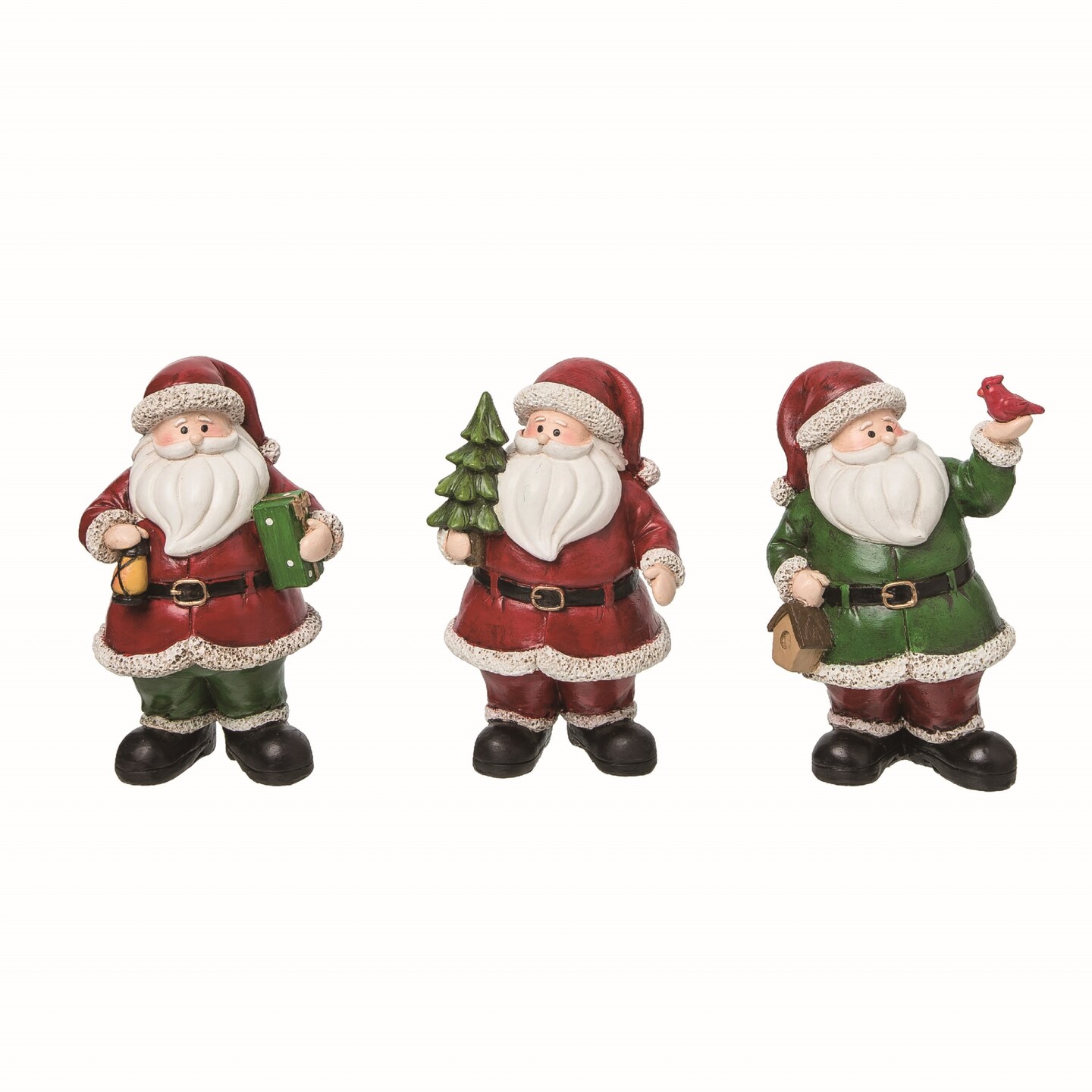 Small Resin Whimsical Santa Figurine Set of Christmas Decor, Color ...
