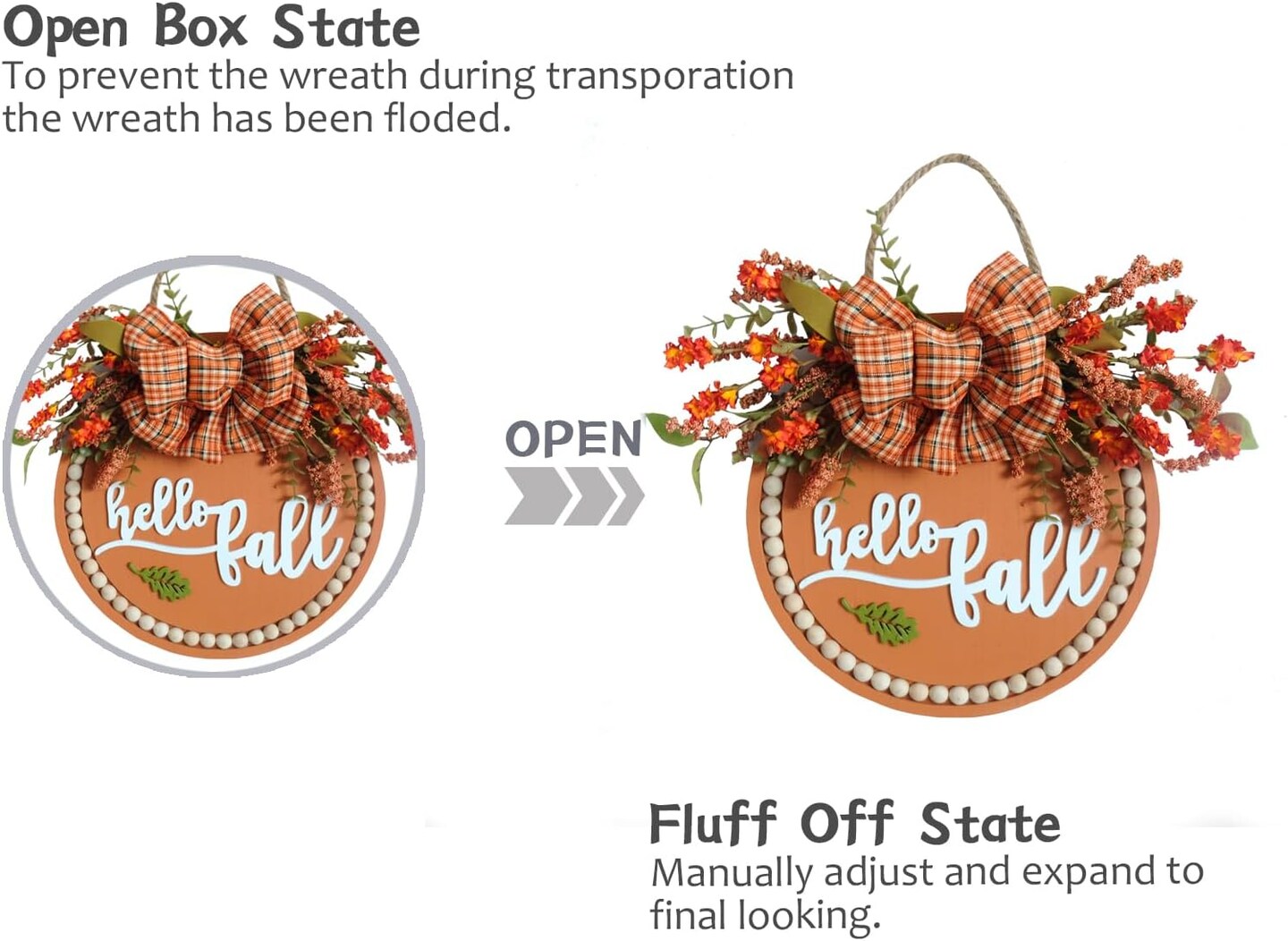 18 Inch Welcome Fall Wreath