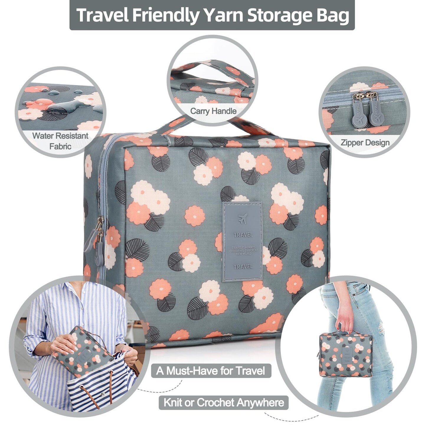 Beginner Yarn for Crocheting and Knitting-Crochet Yarn Kit for Beginners-Includes 382 Yards Cotton Yarn Balls, Hooks, Accessories, Tutorials, Ideal Starter Kit for Kids Adults Professionals