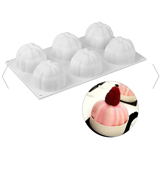 Pumpkin Shape Silicone Mold 6 Cavity