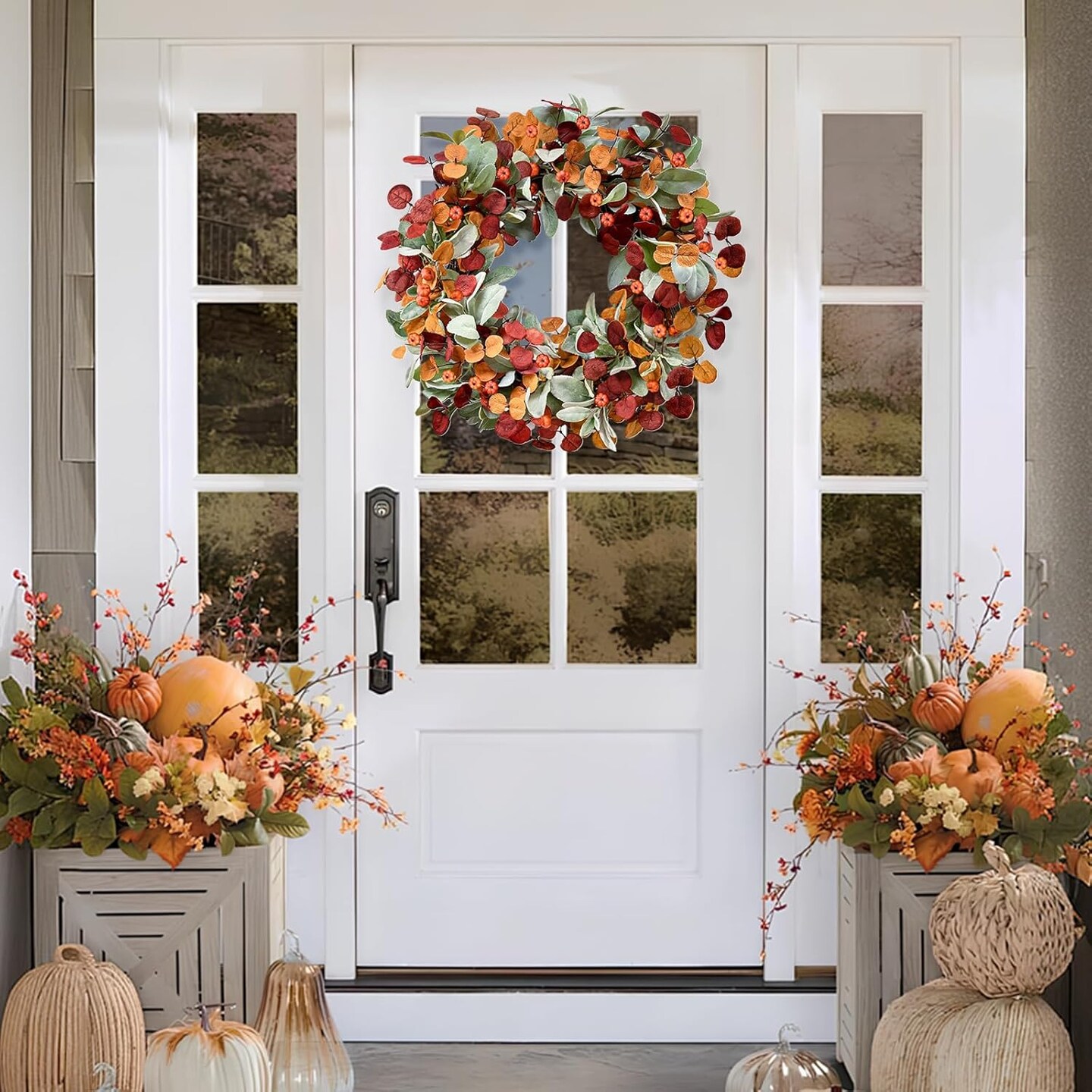 22 in Fall Wreaths for Front Door