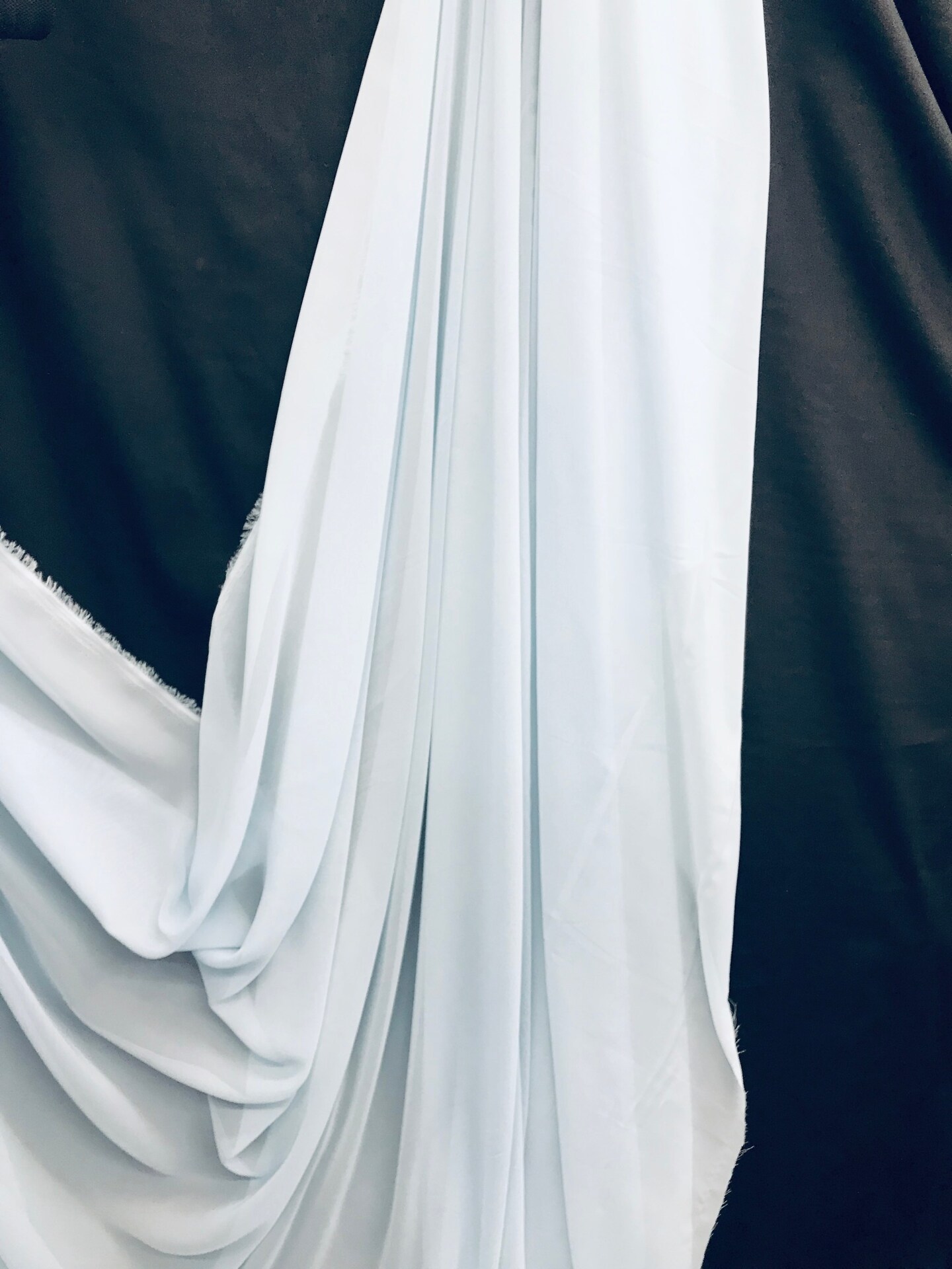 1 Yard Baby Blue Chiffon Fabric Sheer Lightweight Polyester for Dressmaking Crafts Decor 59/60 Inch Width