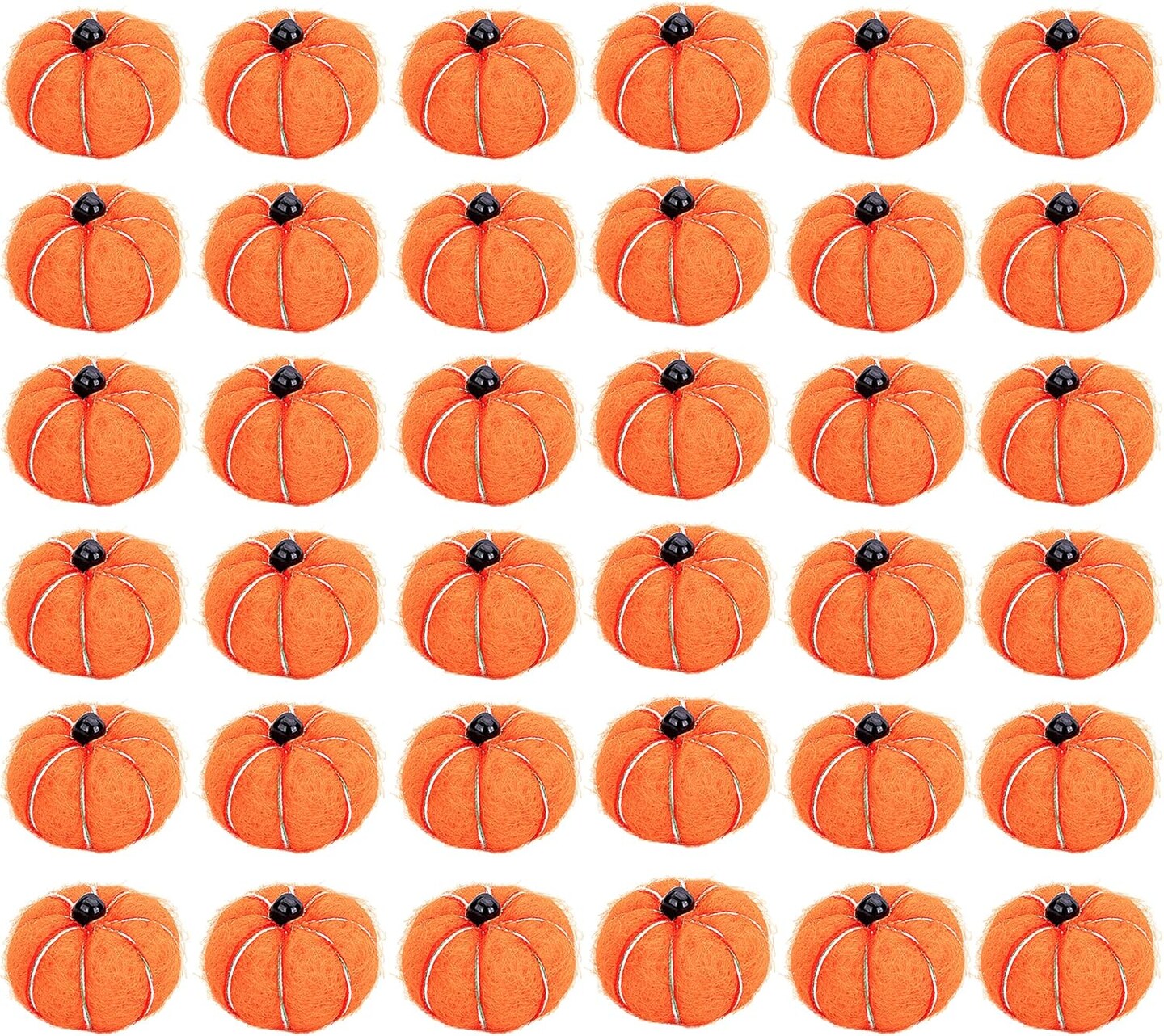 36 PCS Halloween Small Felt Pumpkin
