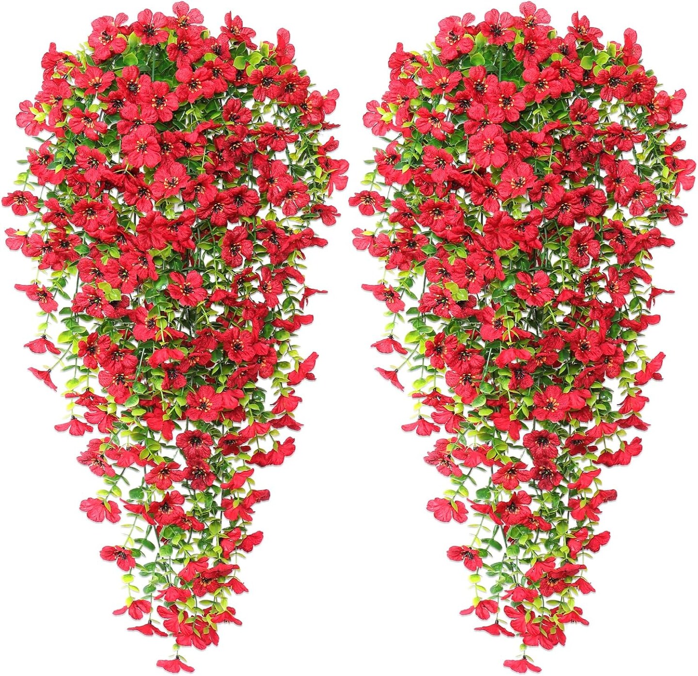 4 Pack Artificial Hanging Flowers Plants for Outdoors 30 Inch
