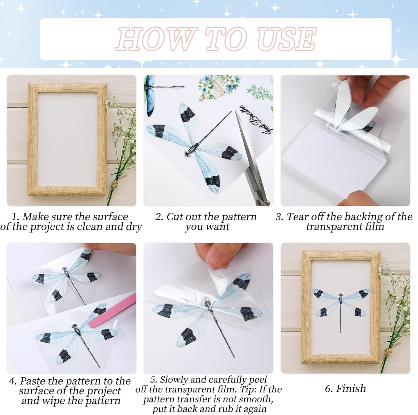 16 Sheets Vintage Floral Rub on Transfers