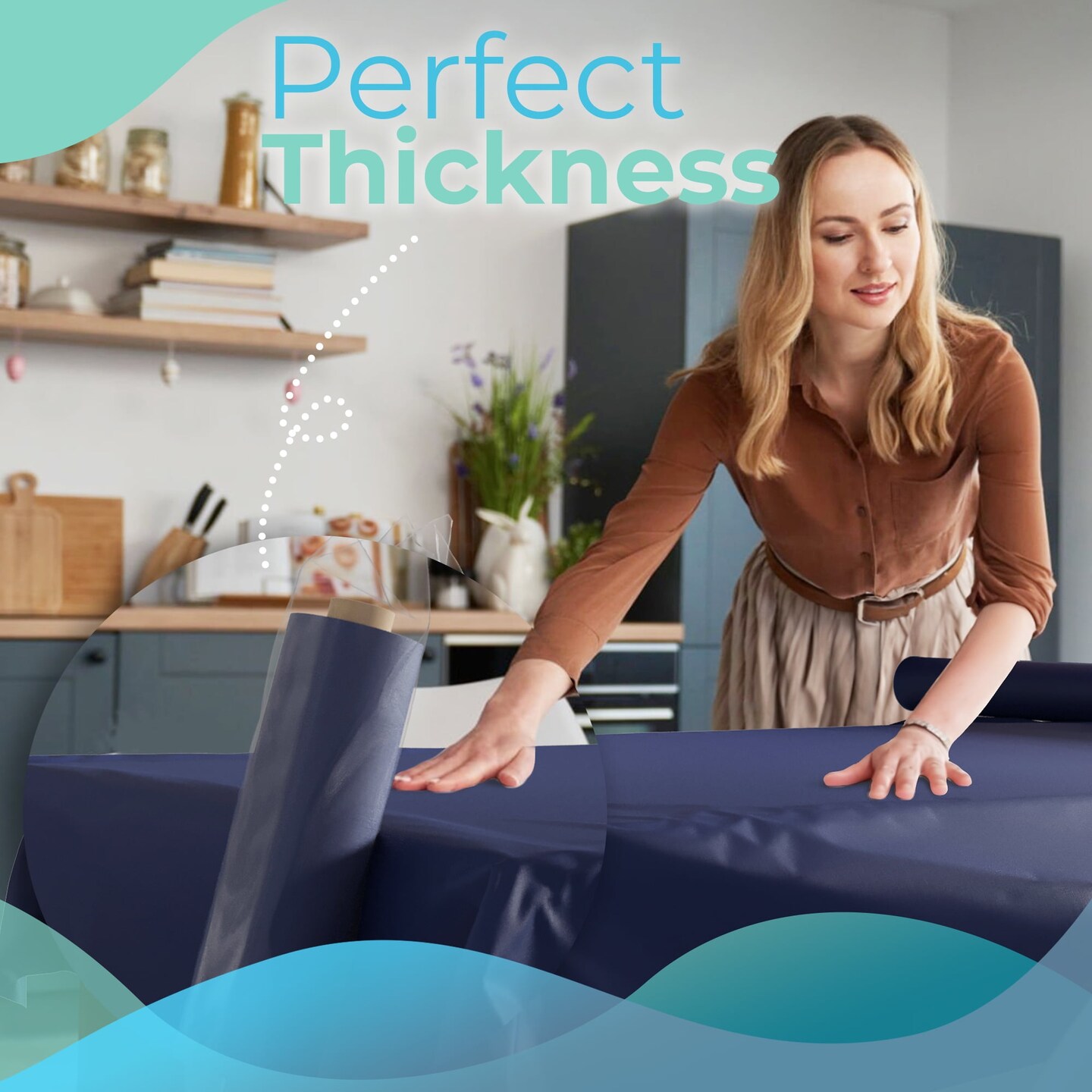 Exquisite Plastic Table Cover Roll – 40" x 300' Disposable Tablecloth Roll – Premium Thick 0.5 MIL Plastic Banquet Roll – Party Table Cover Roll for Events & Catering