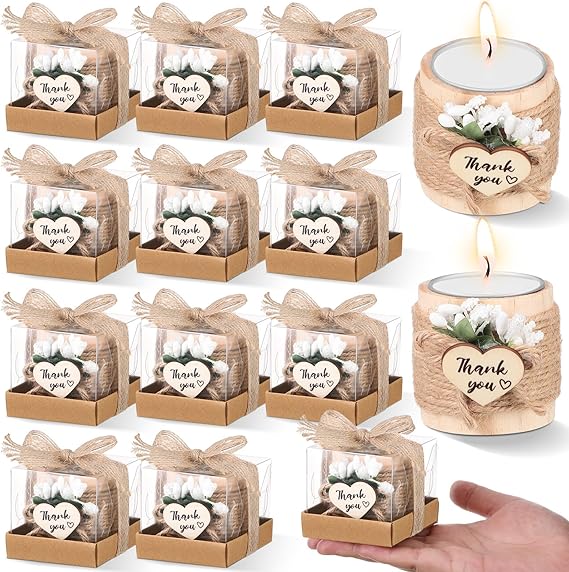 Wood Tealight Candle Holders – Wedding, Shower & Memorial Favors