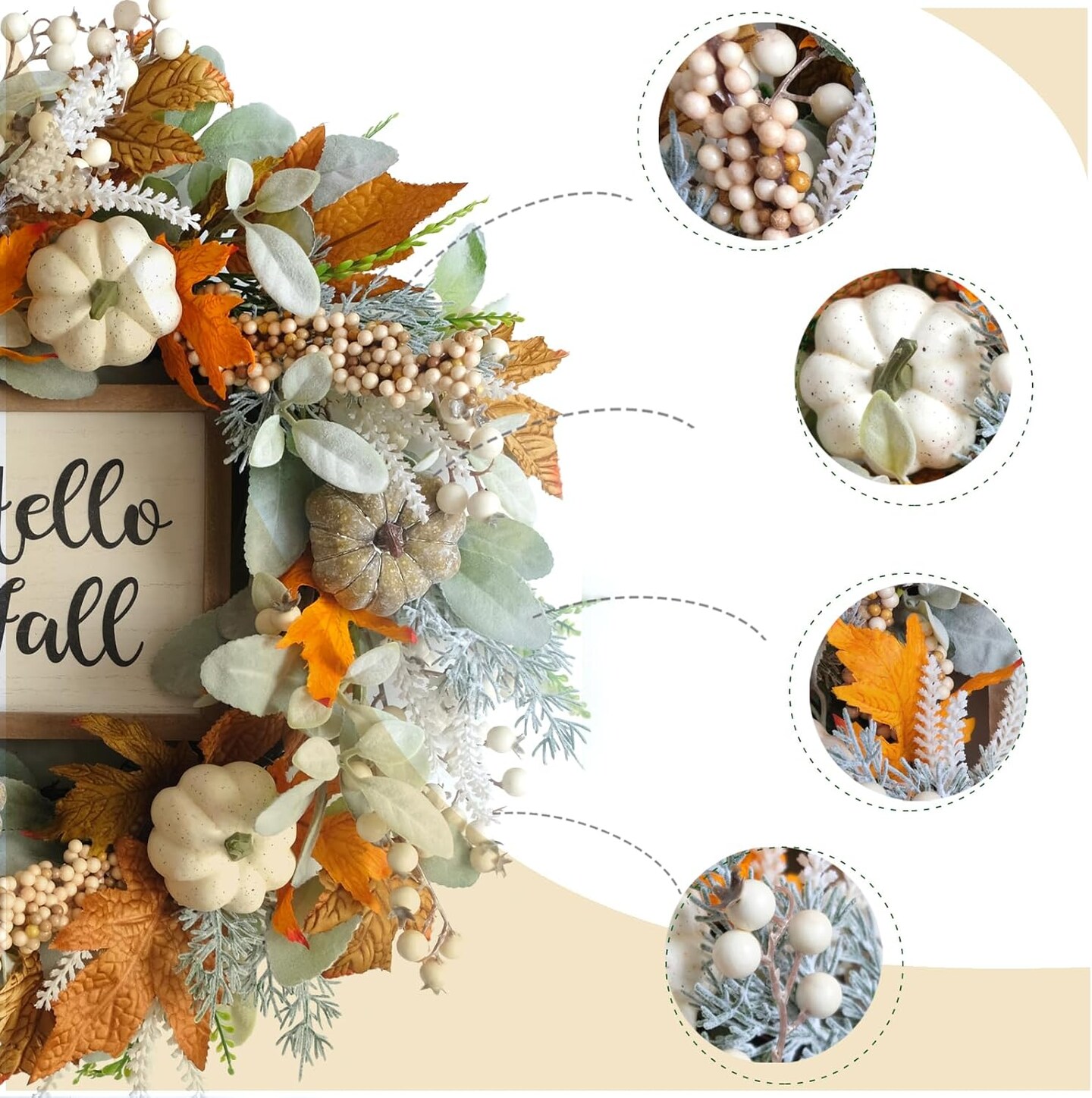 20 inch Thanksgiving Fall Wreath