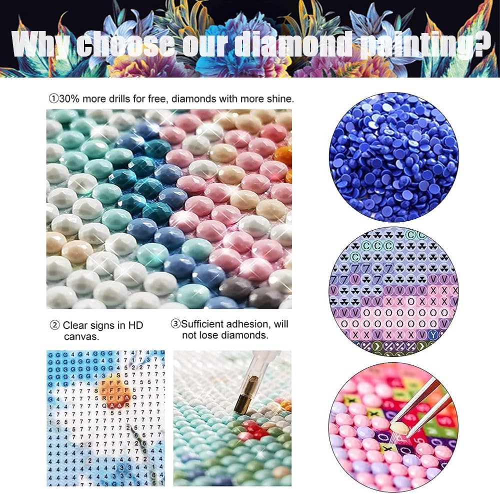 4 Pack Ghost Diamond Art Kits for Adults - 5D Diamond Paintings,11.8x15.7inch