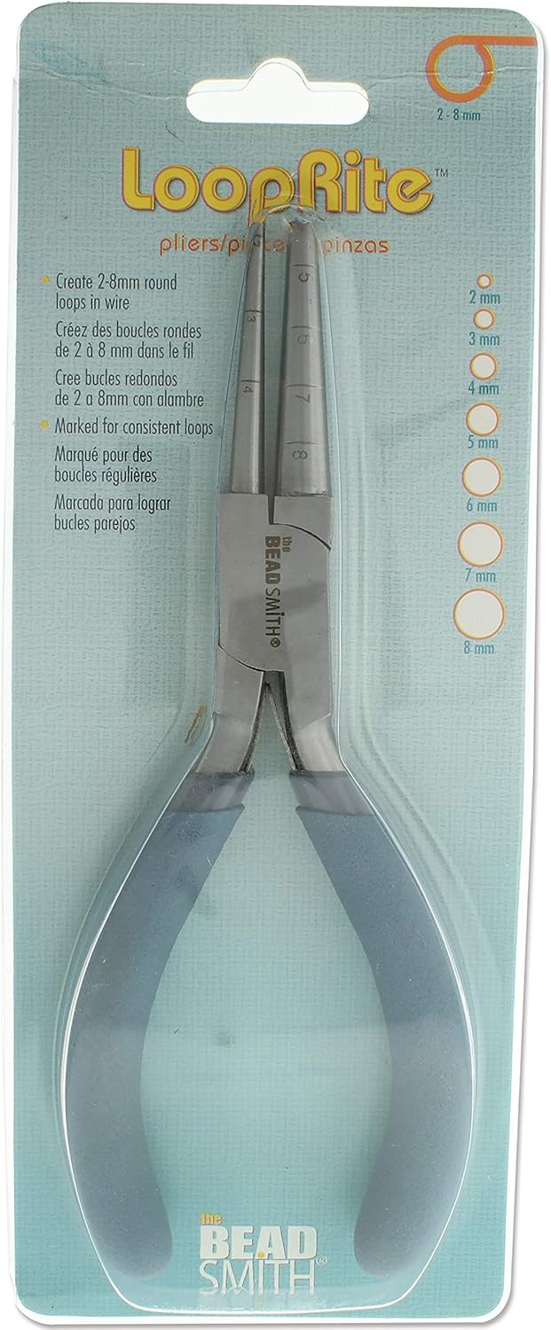 The Beadsmith Loop Rite Plier, 2-8mm loops, create round shapes, tool for Jewelry Making and Creating Wire Pieces for Findings, Art and Home Decor