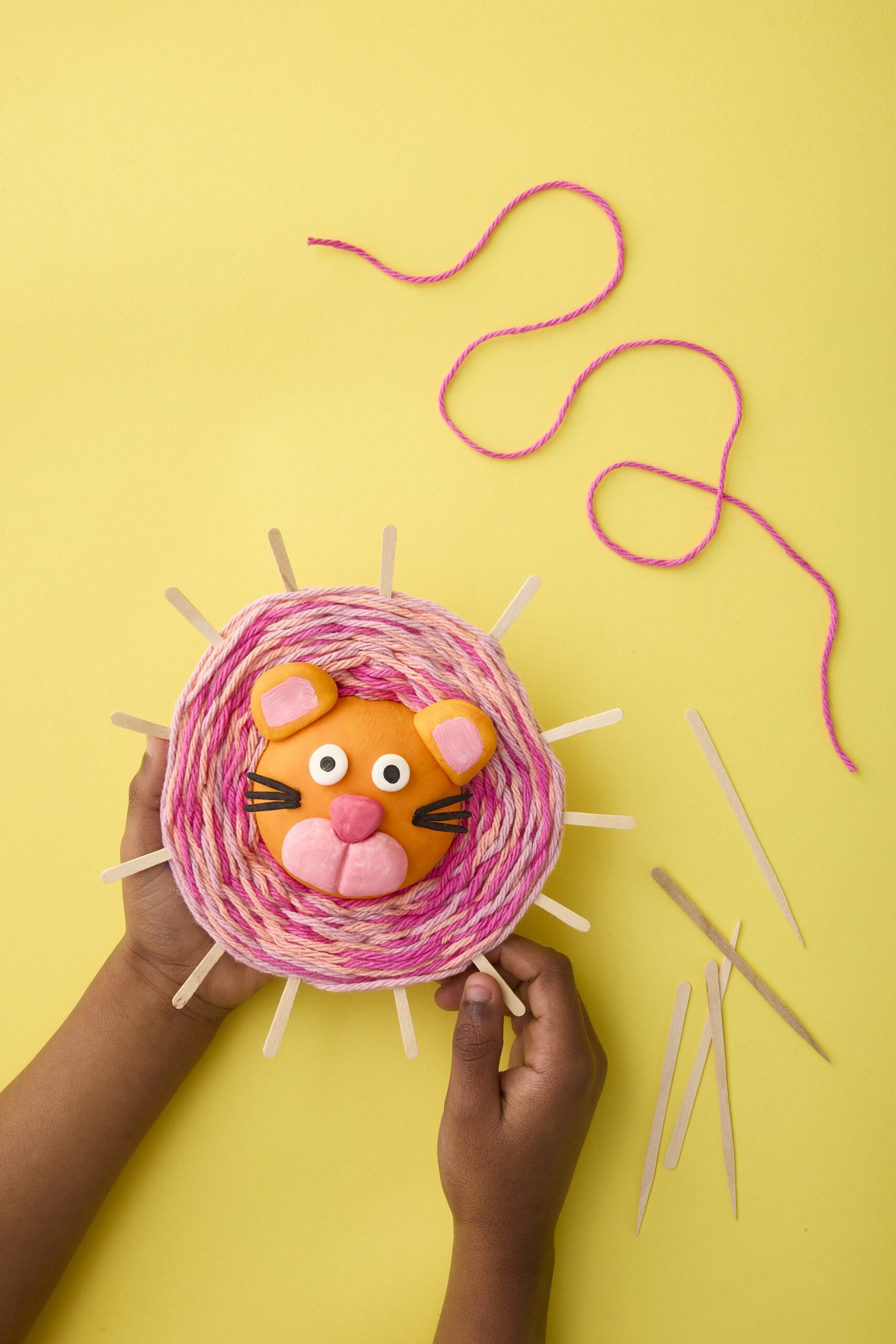 Kids Club: Camp Creatology: Woven Clay Lion