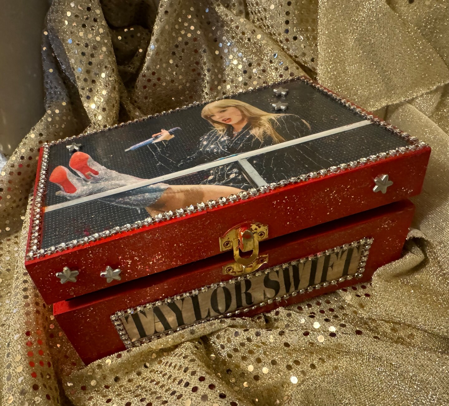 Taylor Swift Painted Wooden keepsake trinket stash box