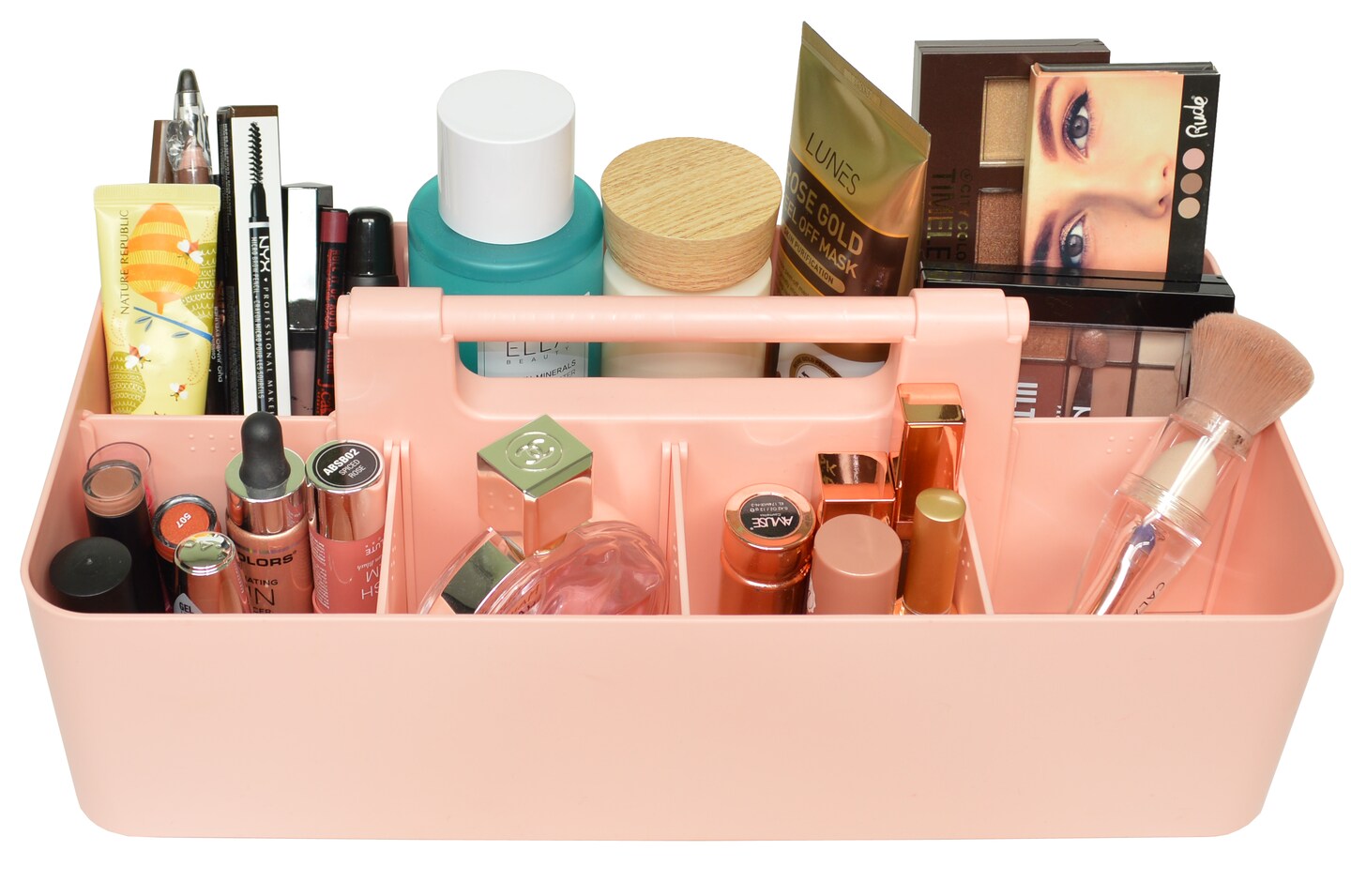 Enjoy Organizer Portable Caddy with Handle – 8-Compartment Storage Bin with Removable Dividers for Office, Crafts, and Home – Made in USA