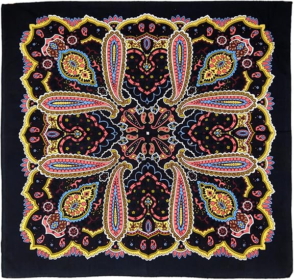 Paisley Hippie Bandana 22x22 Inches