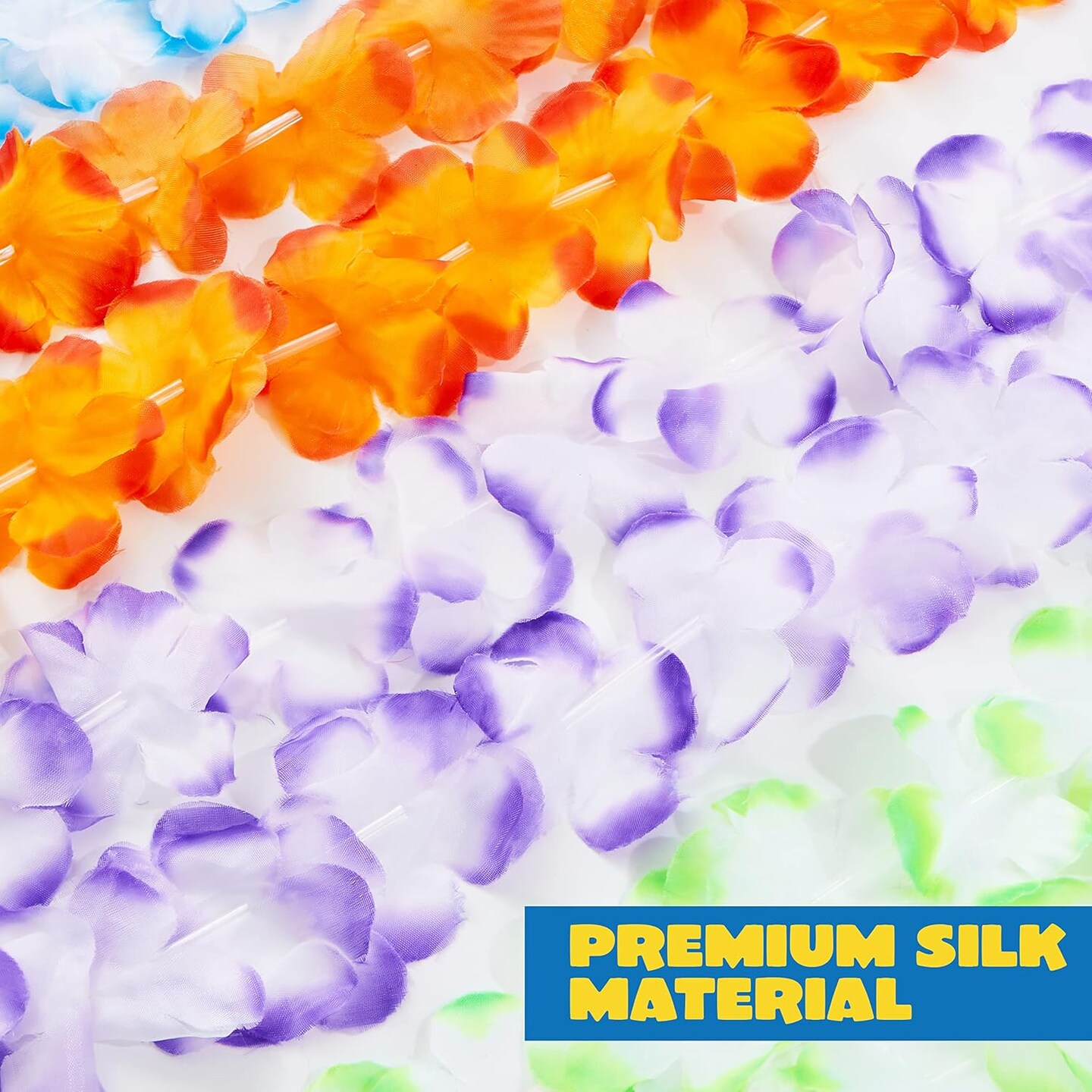 36 Counts Summer Hawaiian Leis Bulk, Tropical Flower Lei Hawaiian Lei Beach Hawaii Luau Party Favors Decoration Birthday Party Supplies(3 Dozen)