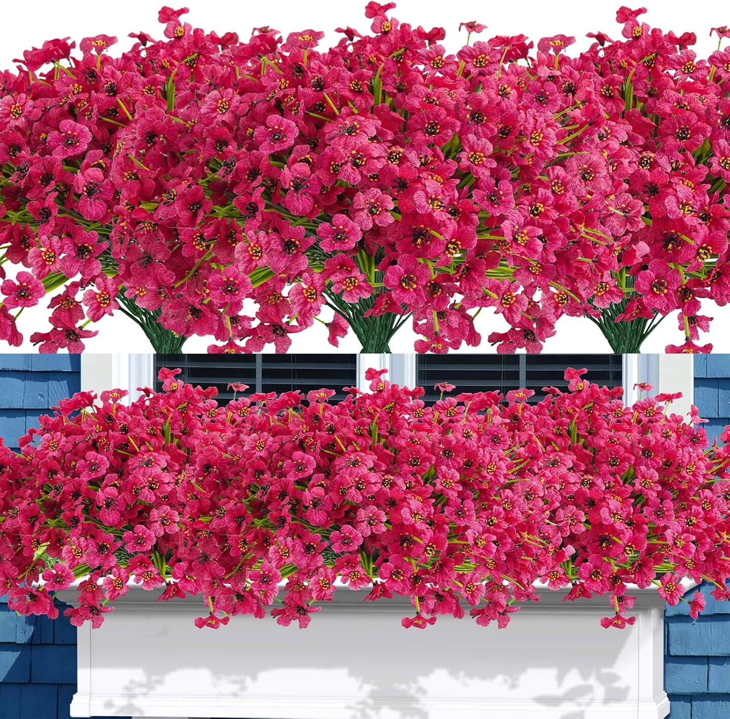 72 Bundles Summer Bushes Artificial Fake Flowers Outdoor