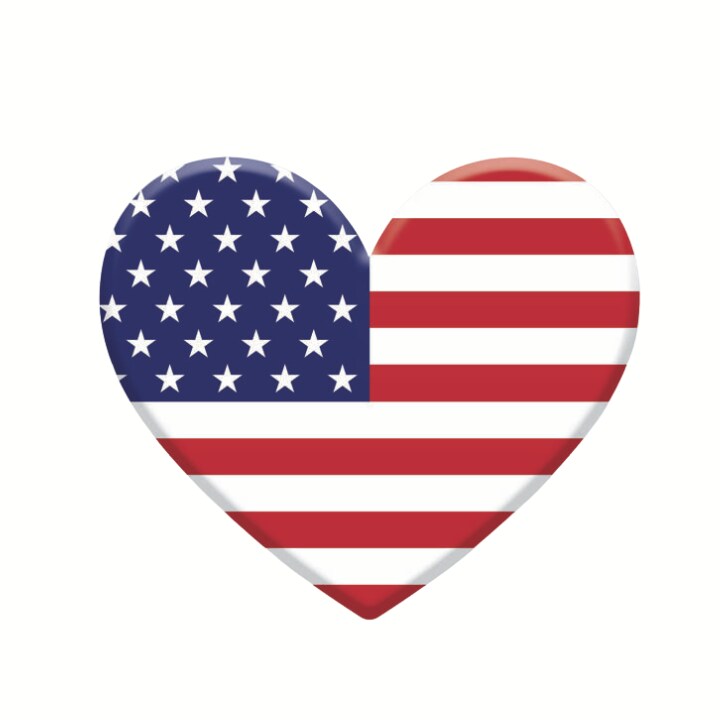 10x8.5&#x22; Metal Patriotic Heart Sign &#x2013; American Flag Wall D&#xE9;cor for 4th of July, Memorial Day &#x26; Summer Decorating-MD1545F7