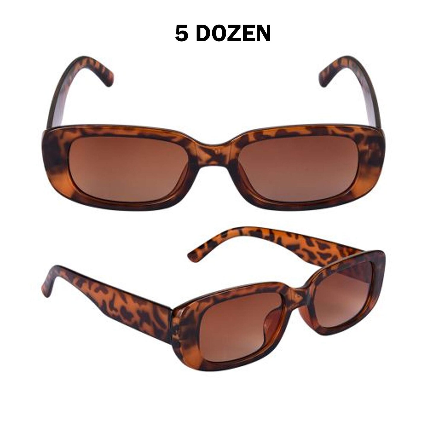 Leopard Sunglasses 6 Inches Wide Plastic Frame