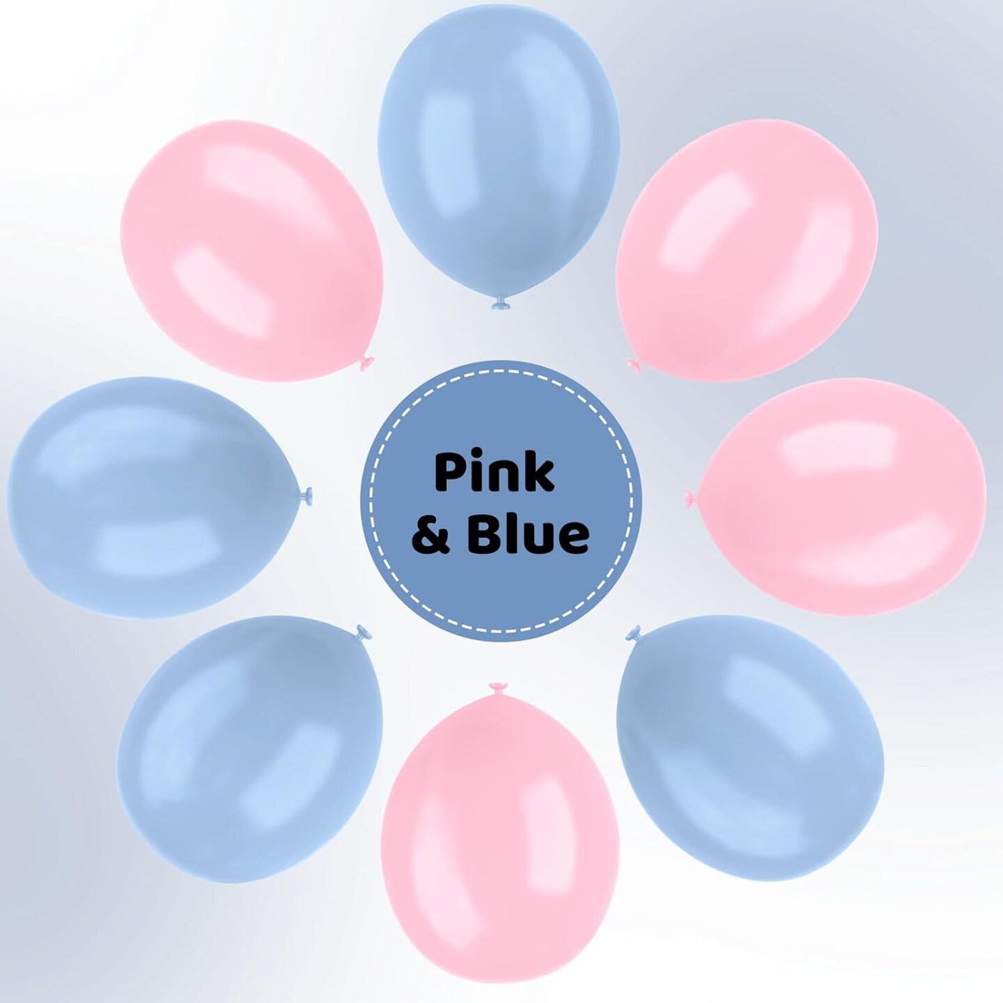 Pink and Blue Latex Balloons, 67 12 Inch Pink Blue Gender Reveal Balloons