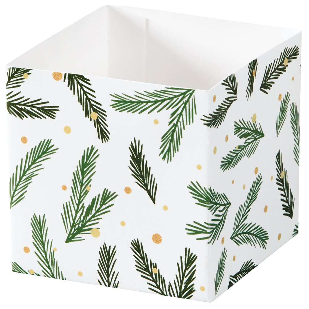 Pack/6: Holly Jolly Christmas Square Party Favor Box - 3-3/4 x 3-3/4 x 3-3/4"