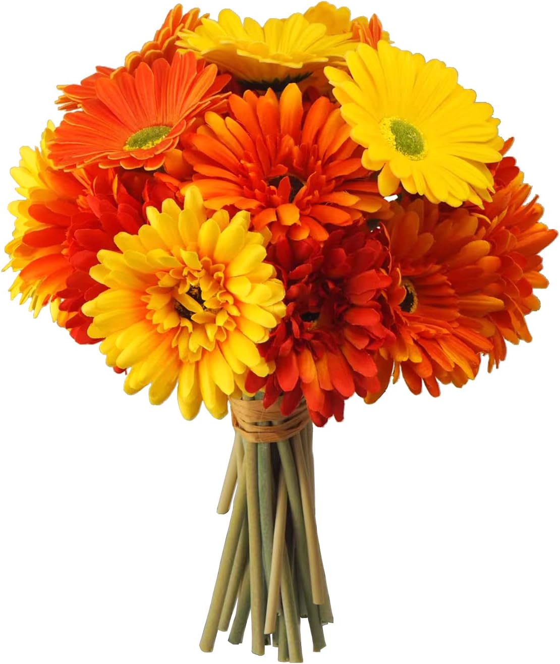 26Pcs Summer Bouquet Artificial Flowers Colorful Fake Gerbera Daisies Silk Bouquets with Vibrant Color Daisy Faux Flowers Arrangements