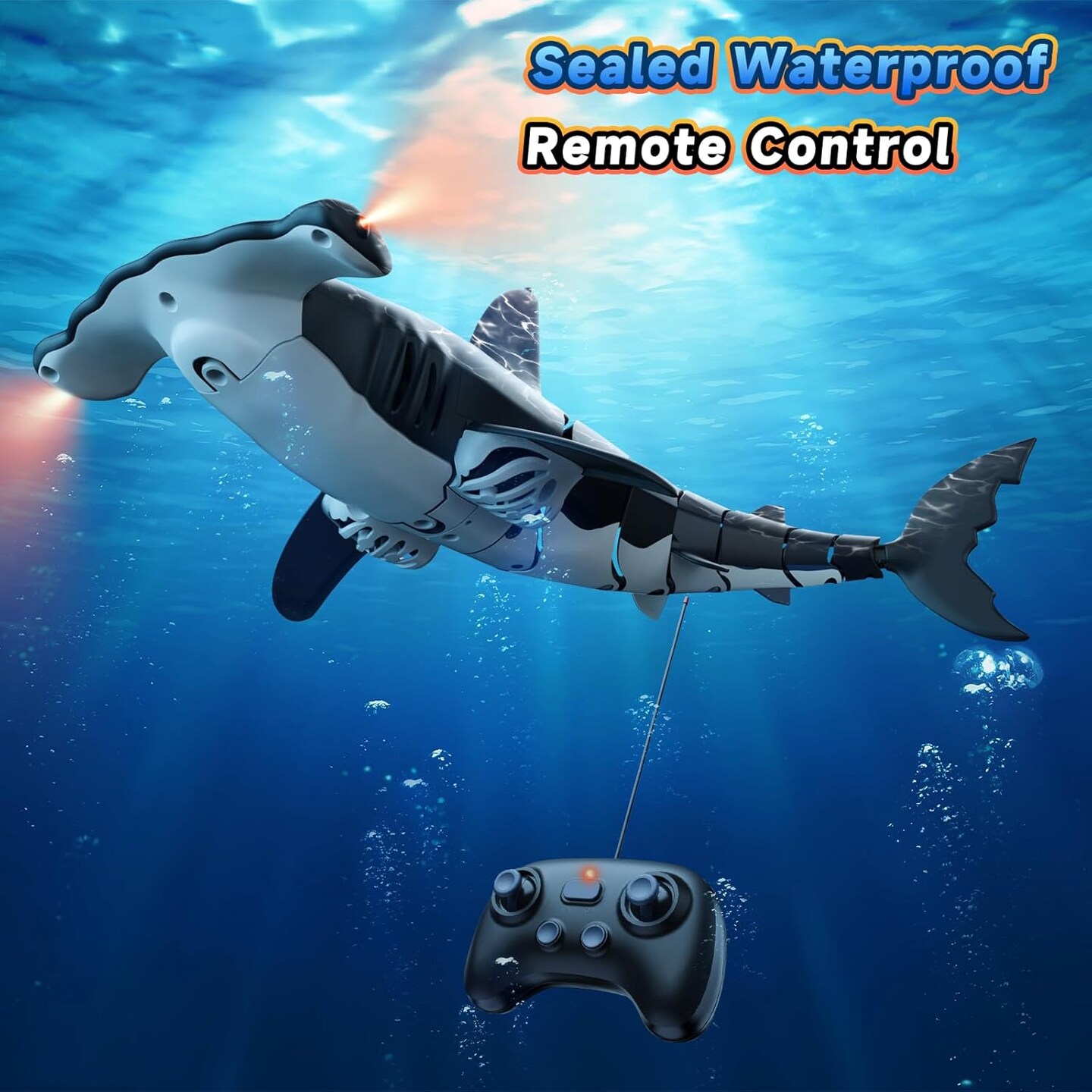 Summer Remote Control Shark Toys High Simulation, Party Fun Games for Pool &#x26; Bath (Gray)