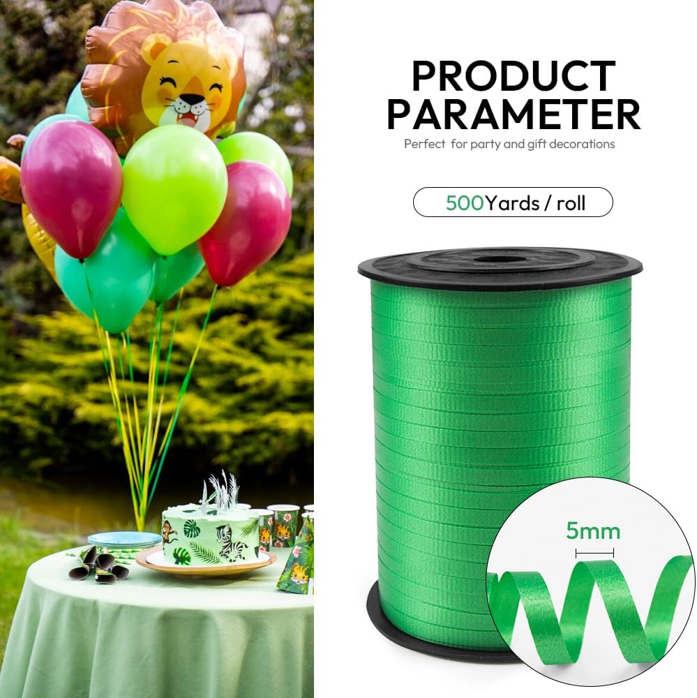 500 Yards Curling Ribbon with Spool, 1/5" Wide Crimped Texture Curling Ribbons