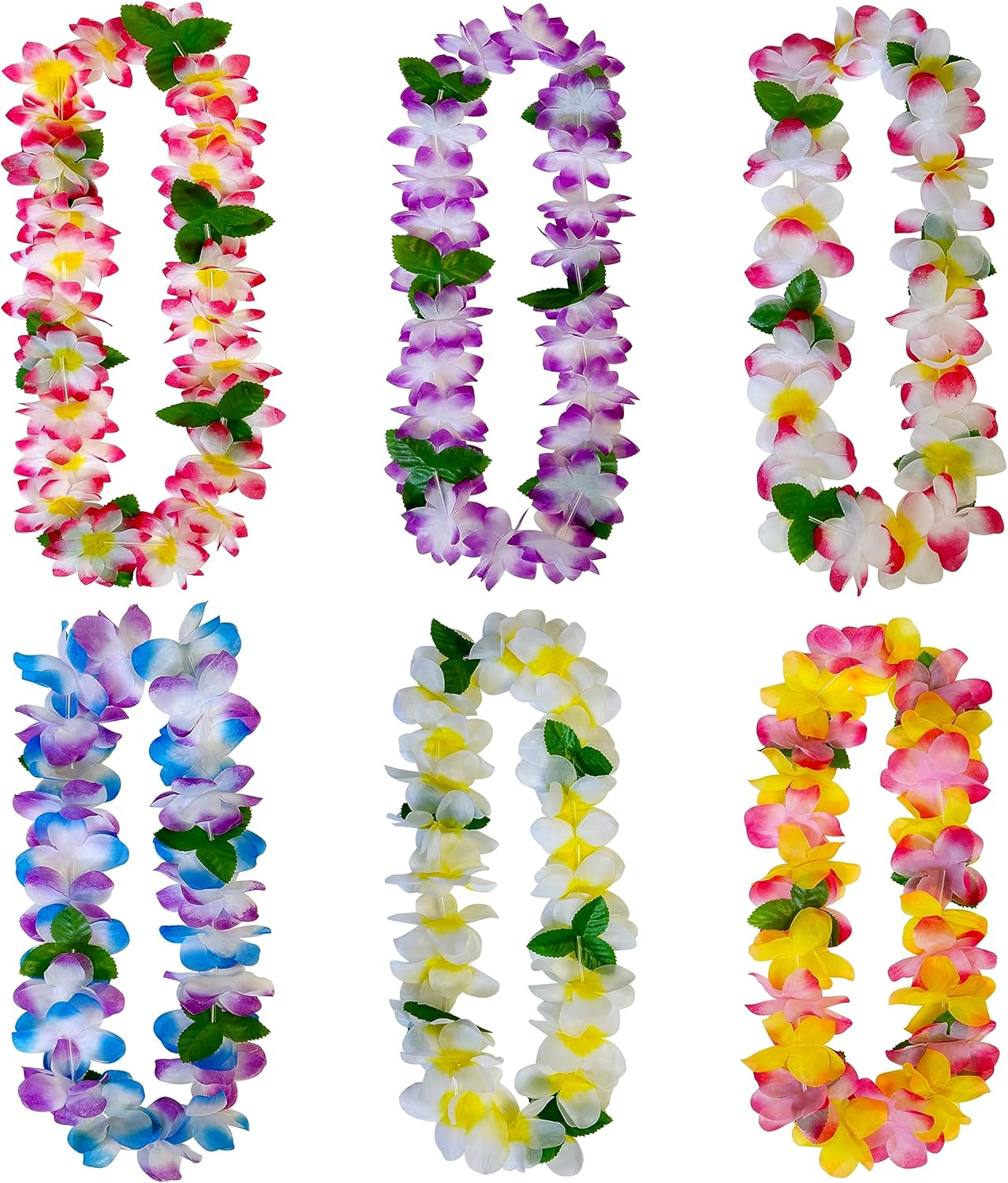 18 Counts Hawaiian Leis, Flower Hair Clip, Headbands and Wristbands, Perfect Luau Party Supplies for Summer Beach Vacations, Essential Party Decorations for Birthday, Graduation, and Wedding