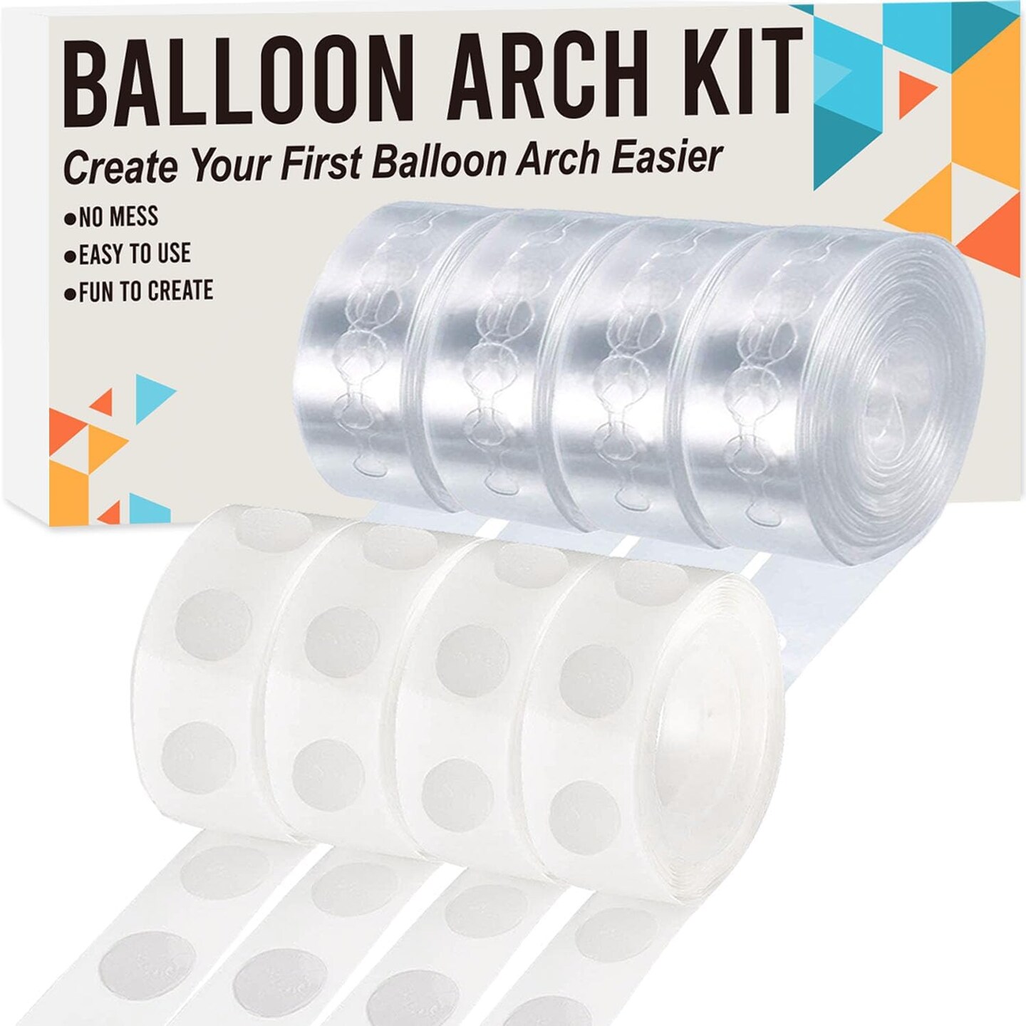 Balloon Arch Kit, 65.6 Ft Balloon Decorating Garland Strip and 400 Pcs Glue Point Dots Tape for Balloon Arch, Decorations Making