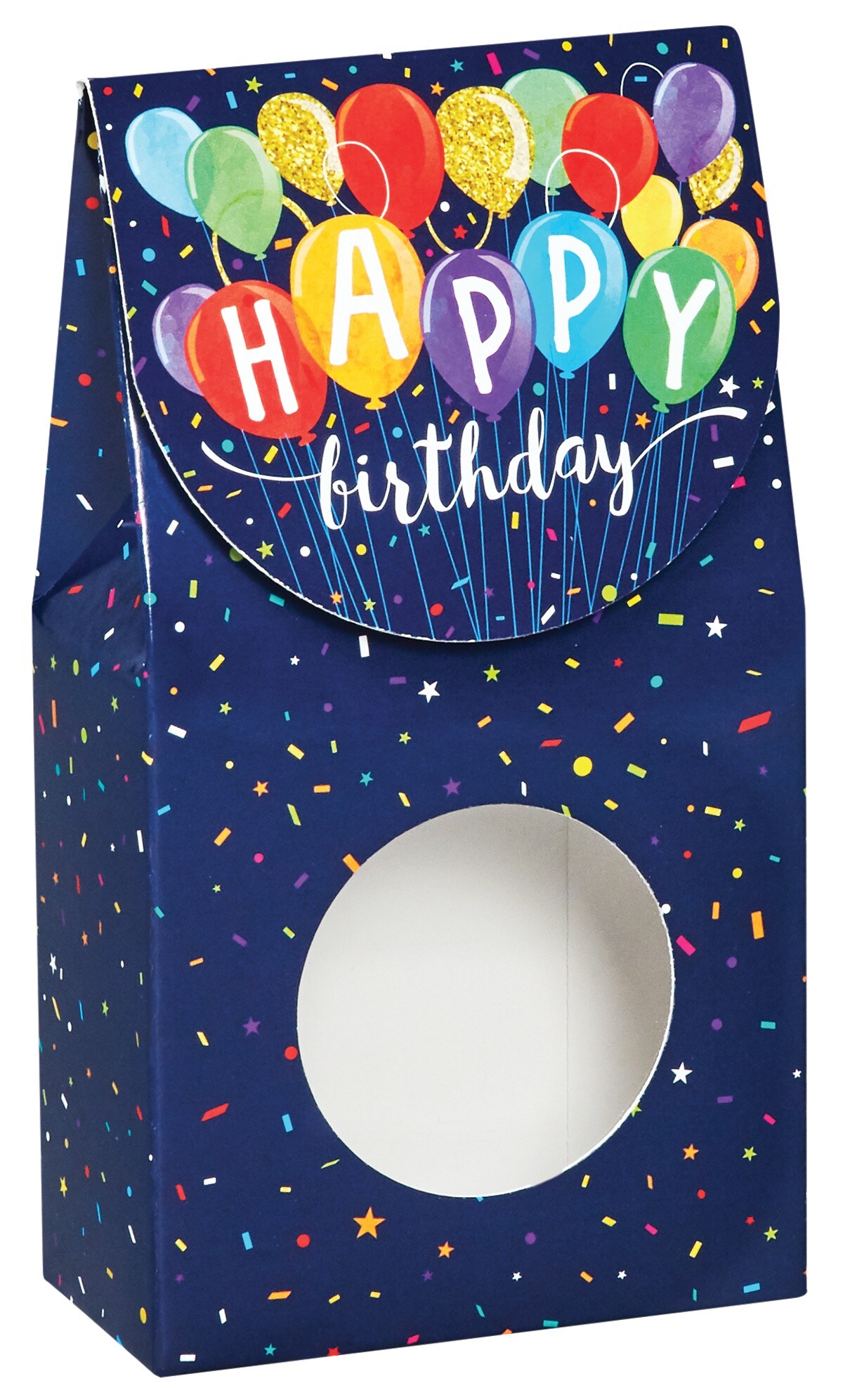 Pack/6: Happy Birthday Balloons Gourmet Candy Box - 3-1/2 x 1-3/4 x 6-1/2"