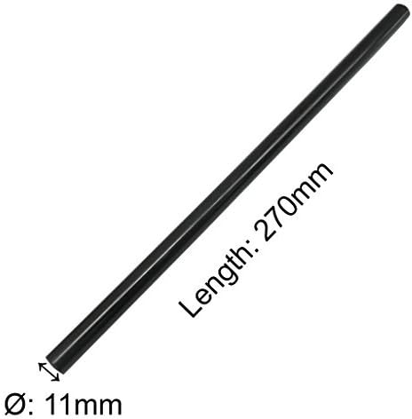 Pack of 100 Black 11mmx270mm - Hot Melt Glue Sticks Strips Melting Adhesive for Handmade Craft DIY Home Office Project Craftwork Fix & Repairs