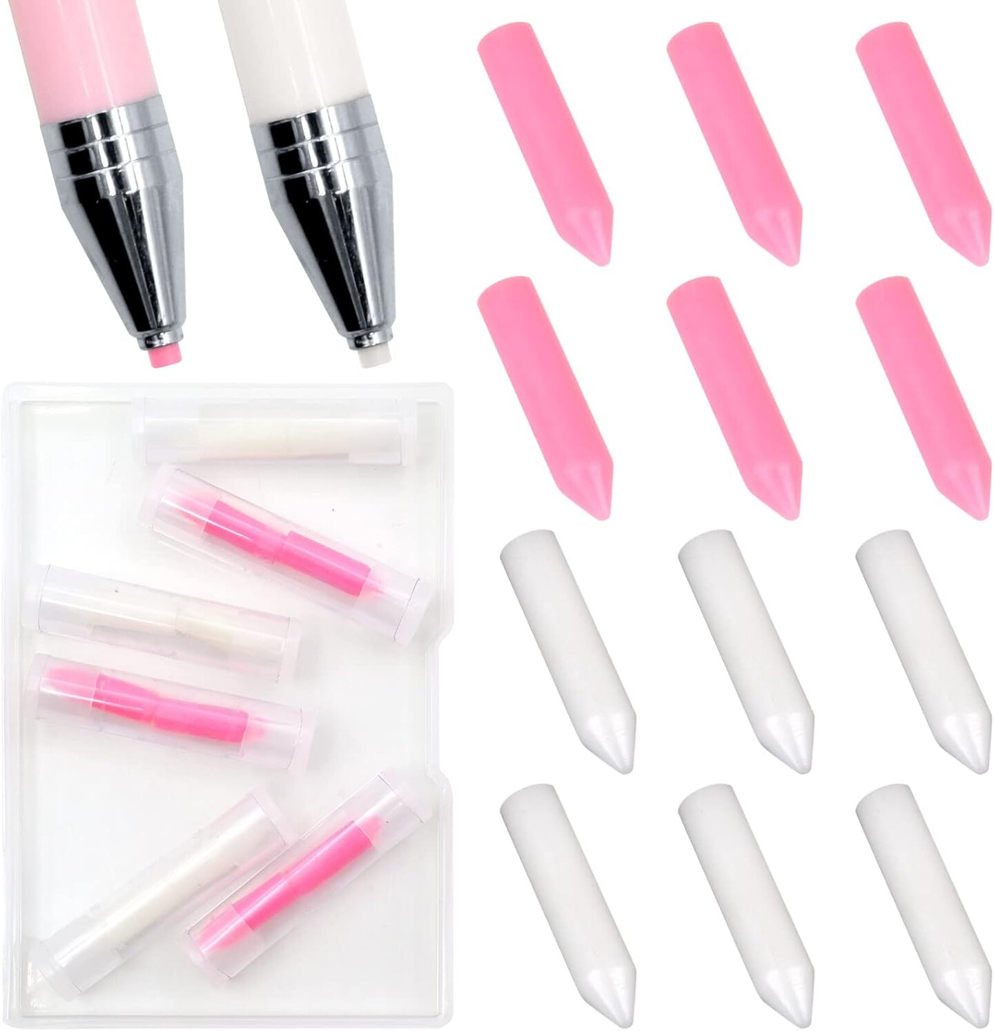 12 PCS Diamond Art Pen Clay Accessories - 5D Diamond Painting Wax Glue, Replacement Wax Tip for DIY Craft Painting