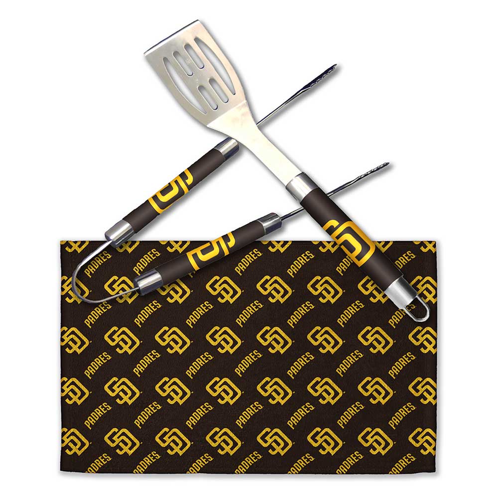 MLB 3-Piece BBQ Utensil Set 17.25 6 11 x 18 Inches