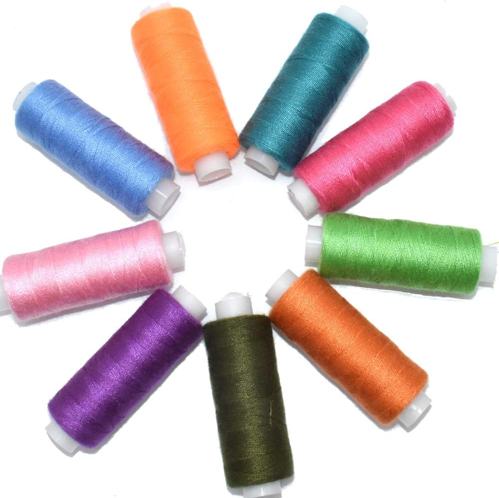 Sewing Thread 30 Colors Sewing Industrial Machine and Hand Stitching 250 Yards Each Sewing Thread Polyester
