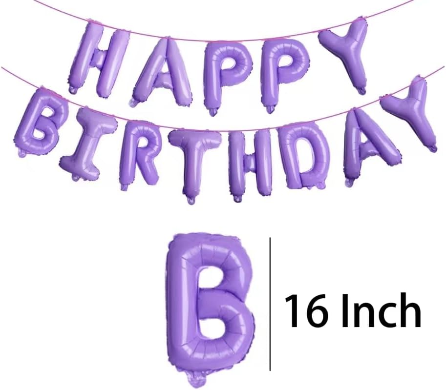 16inch Happy Birthday Balloons Purple Party Decorations Foil Balloon for Birthday Party Supplies