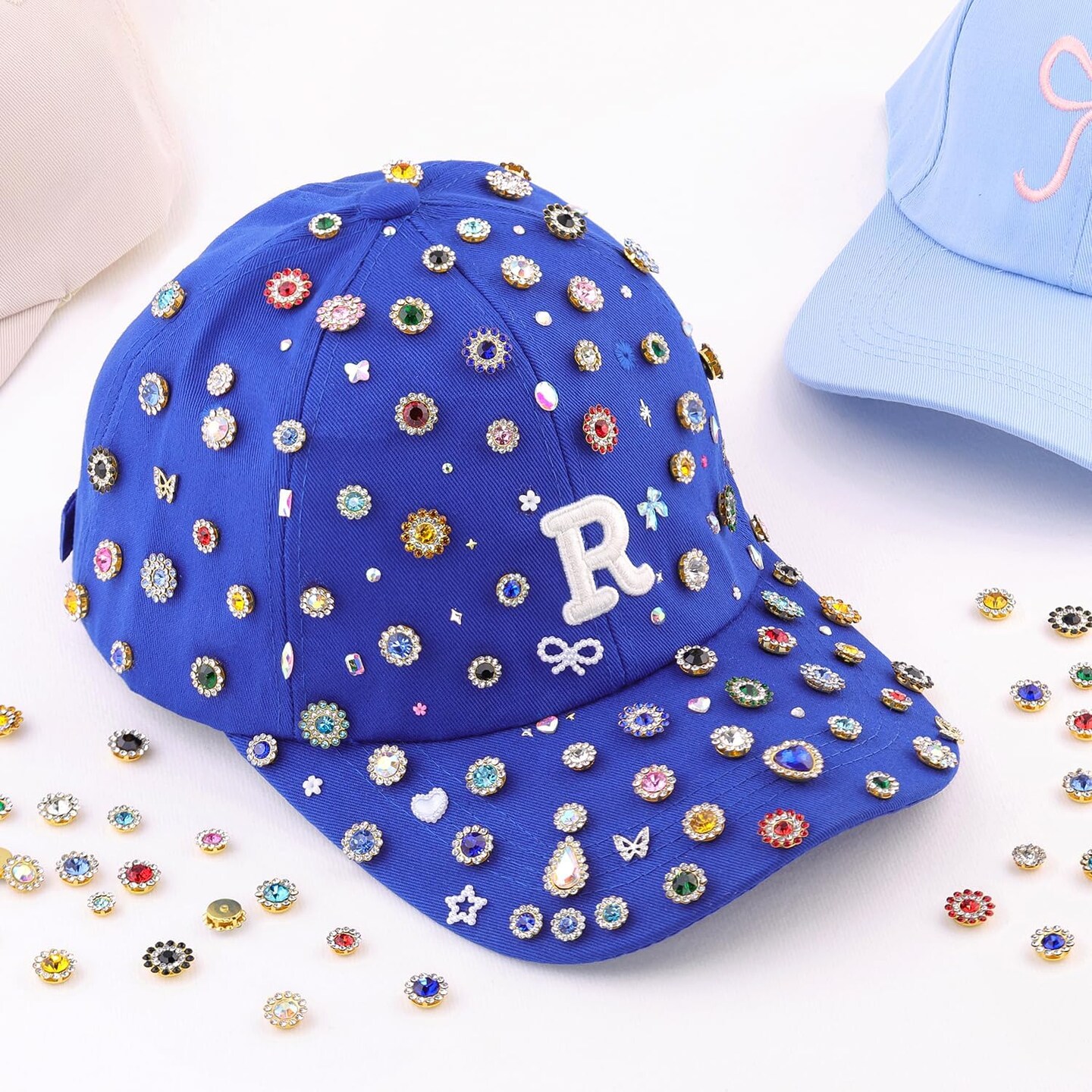 150pcs Sew-On Crystal Rhinestones 3 Sizes 10 Colors Flower Shape for Crafts & Clothing