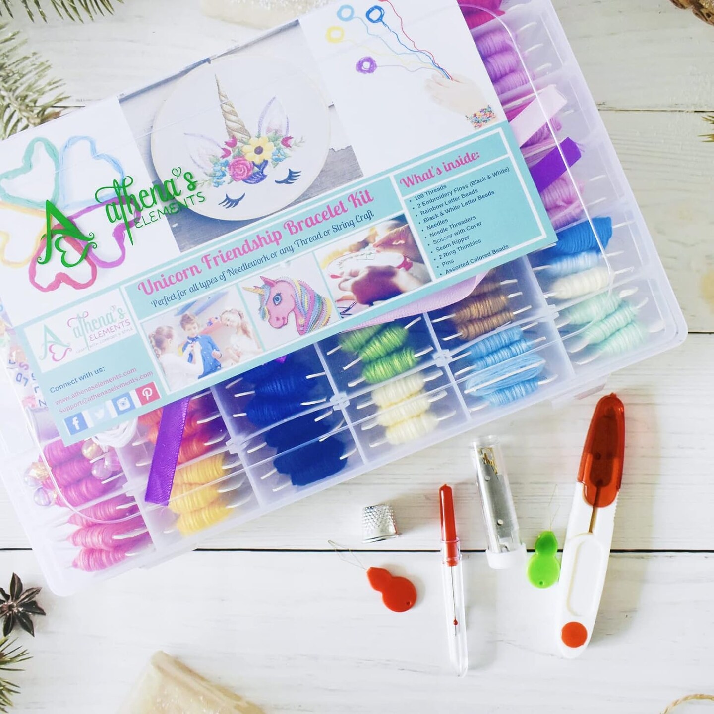 Embroidery Floss, Friendship Bracelet String Kit - 276Pcs Thread and Accessories - Perfect for Bracelet Making & DIY Embroidery Projects | Bonus Accessories Included- Supplies