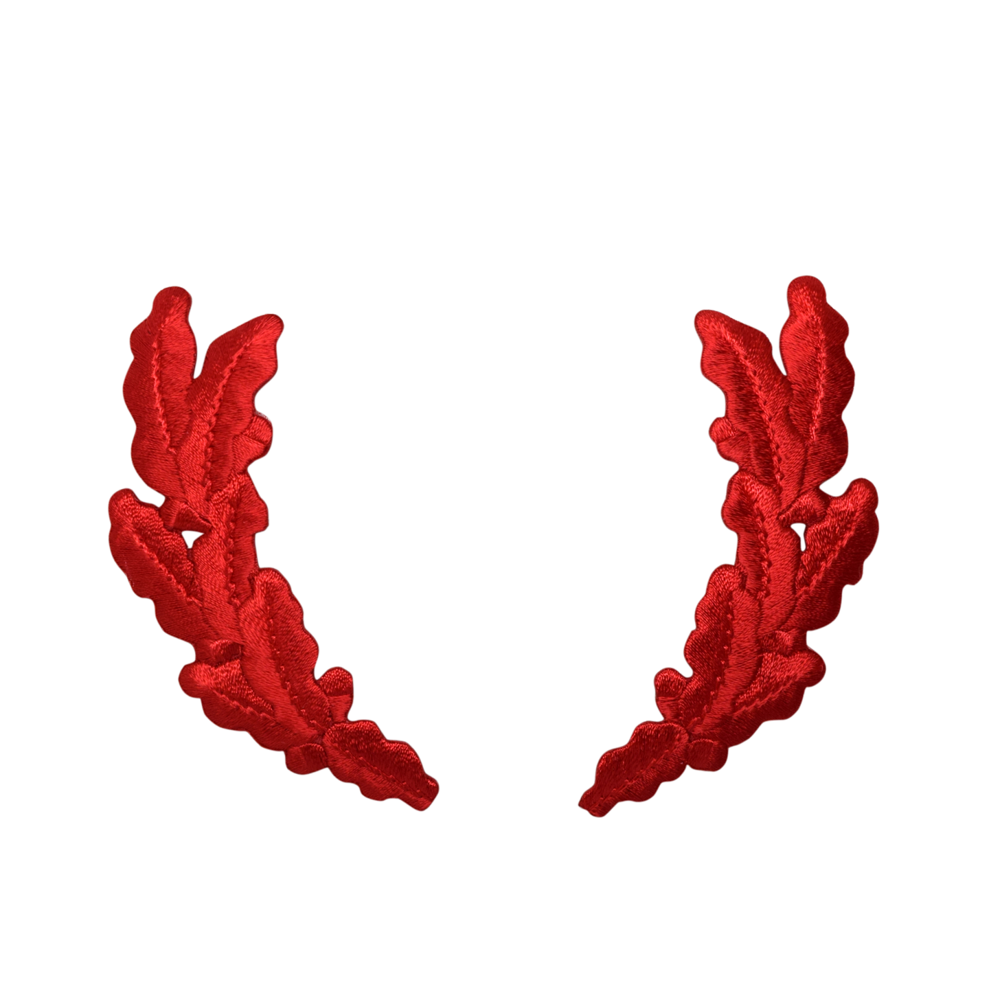 Red Scrambled Eggs, Military, Oak Leaves, Embroidered, Iron on Patch