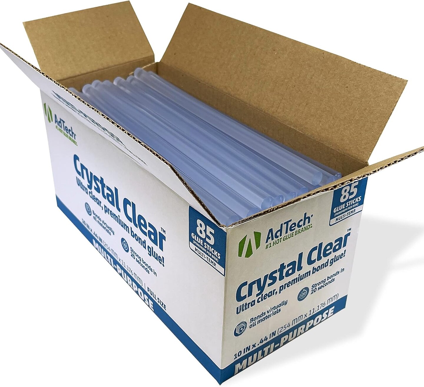 Hot Glue Sticks 10&#x22; Full Size, Clear, 85 Sticks