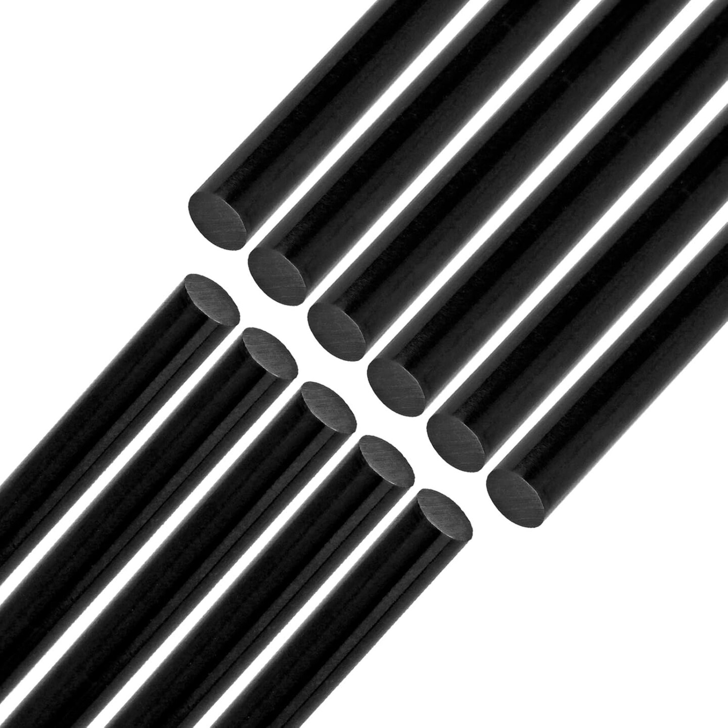 20 Pcs 11mm x 200mm (0.43Inch x 8Inch) Adhesive Glue Sticks Hot Glue Sticks Black for Car Audio Craft General Purpose