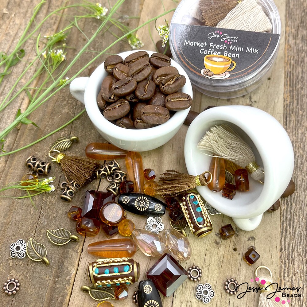 Jesse James Beads Mini Bead Mix in Coffee Bean