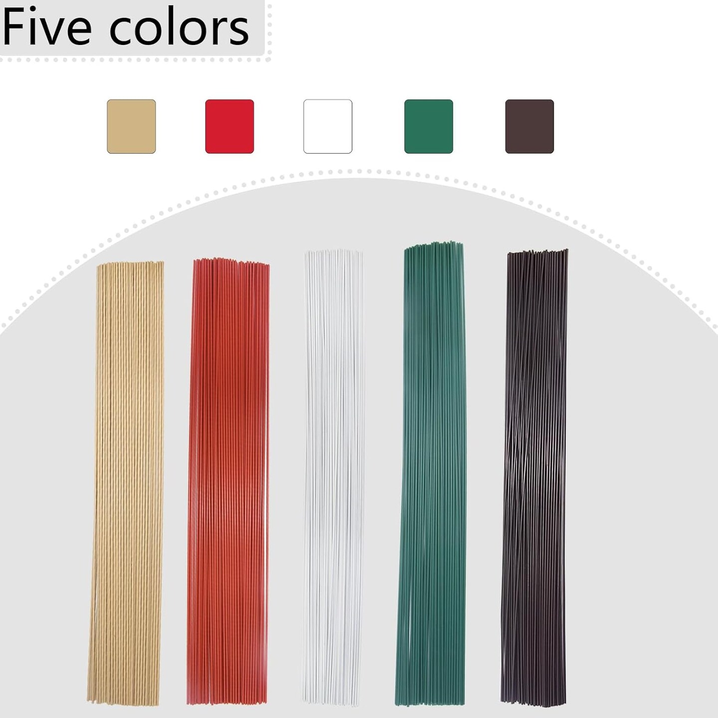 50 Pcs Floral Stems Wire,2 Gauge Florist Flower Wire Stems for Making Flower Arrangement,16 Inch Floral Wire Stems Florist Wire for Bouquet DIY Stem Wrapping and Handcrafts(Green)