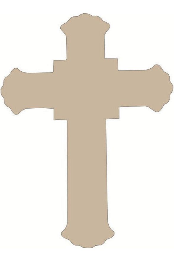 15&#x22; MDF Unfinished Shape: Cross