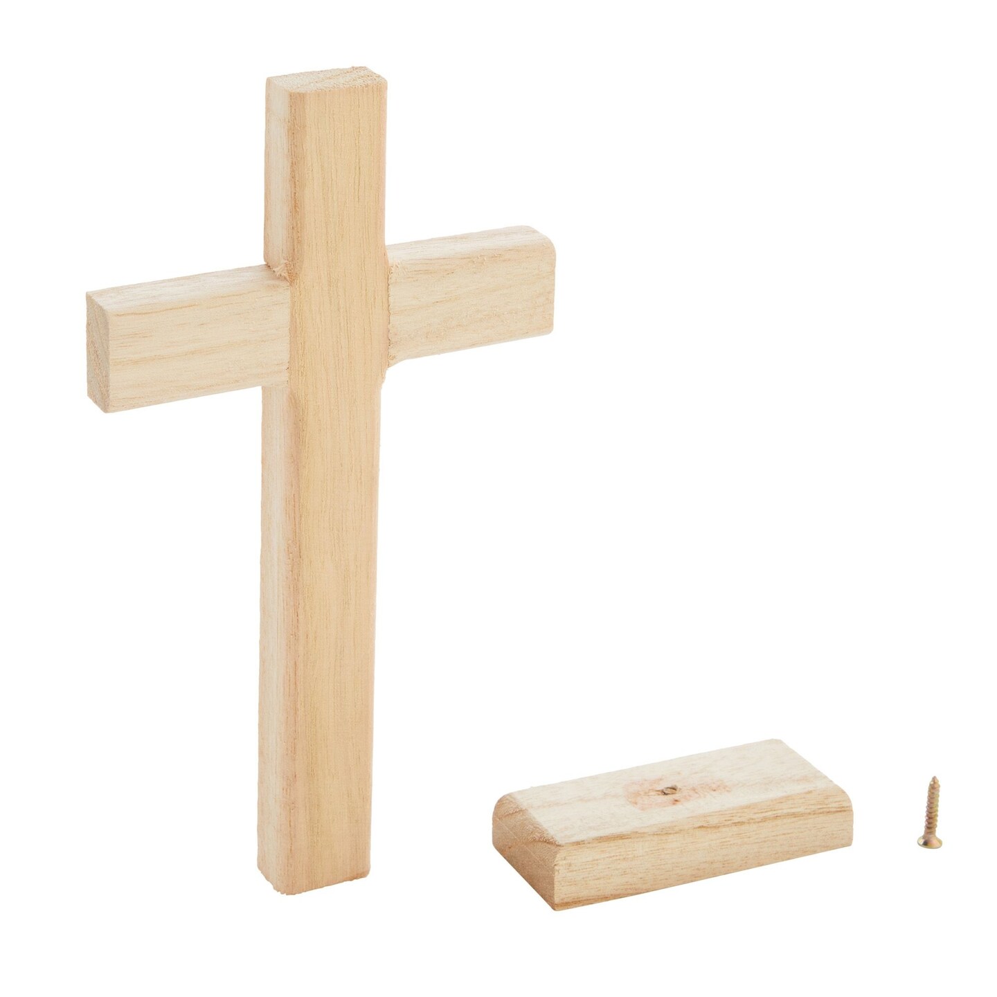 Wood Crosses for Crafts, Wooden Cross (8.7 in, 3-Pack)