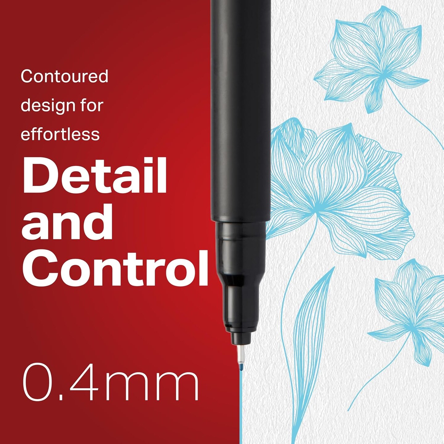 Felt Tip Pens, Fine Point Pens (0.4Mm) Felt Tip Markers, Journaling Pens, Art Markers, Drawing Markers, Assorted Colors, 12 Count