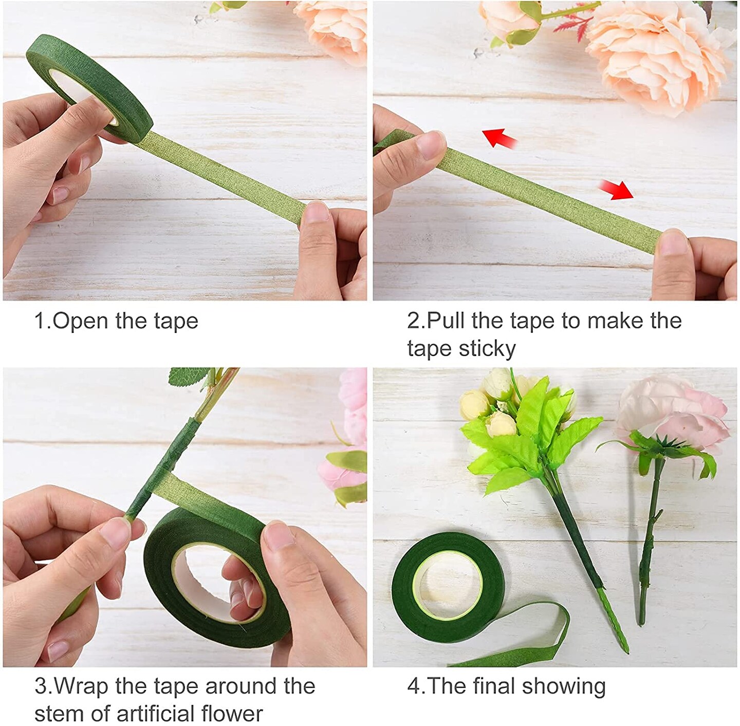 Floral Kit with Green Tape, 22 & 26-Gauge Wire Stems & Wire Cutter