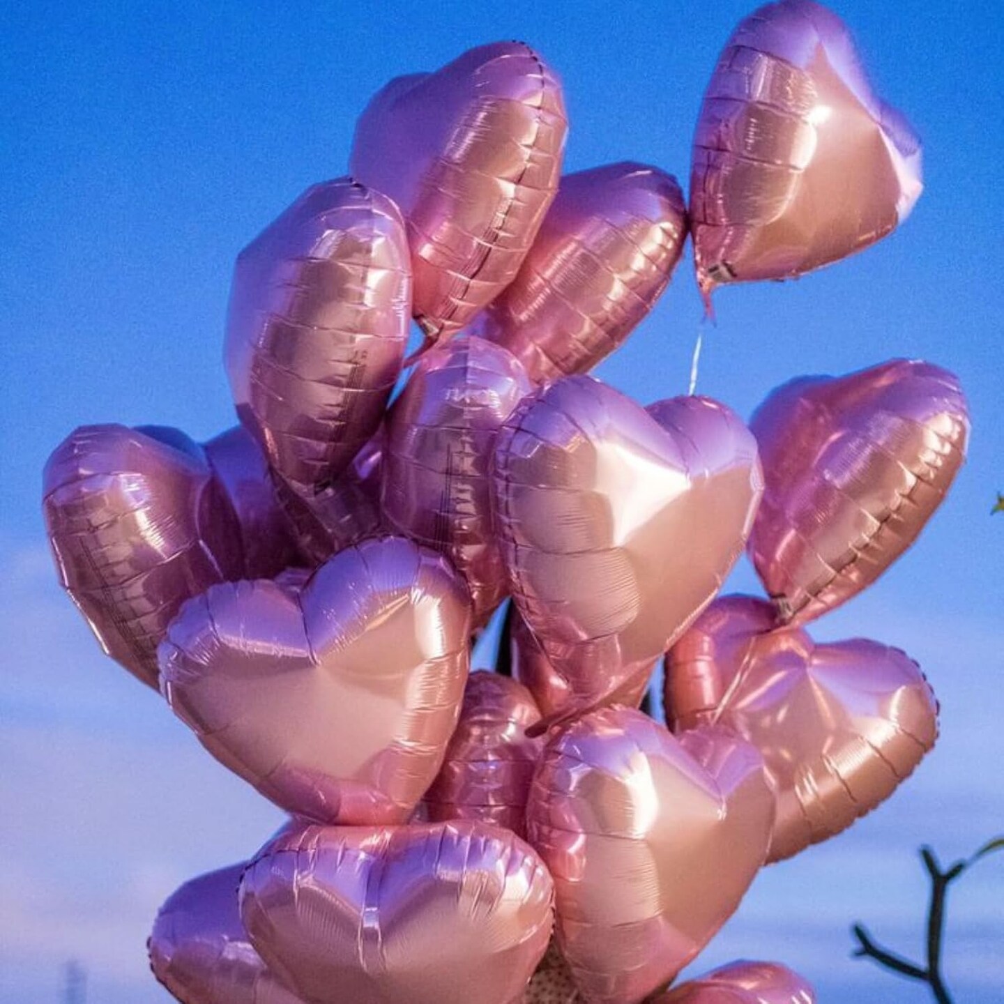 Pink Heart Balloons, Heart Shaped Ballons, 20 Pcs 5/10/18 inch Pink Foil Love Balloons for Valentine&#x27;s Day Decorations Wedding Engagement Bridal Showers Anniversary Celebrations